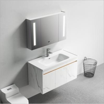 China New Design Water Proof Bathroom Vanity Solid Wood Bathroom Cabinet PVC Bathroom Cabinets for sale