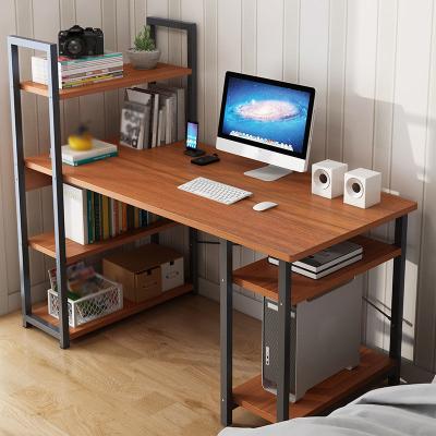 China Large Computer Cooling Reversible Desk with Storage Shelves + Workstation + Office Study Table Desk Shelf for sale