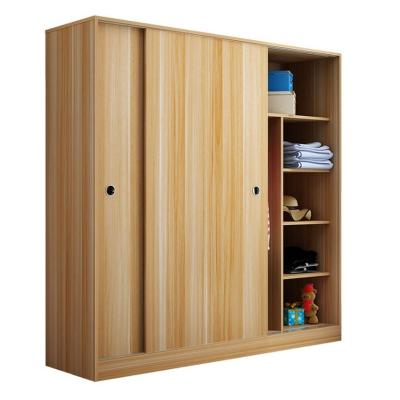 China Simple Economic Minimalist Multifunctional Home Furniture Cloth Wooden Cabinet Closet Wardrobe For Bedroom Dorm Office for sale