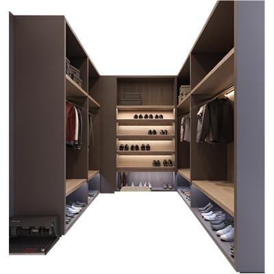 China Modern Minimalist Economic Useful Wooden Bedroom Furniture Walk-in Wardrobe Cabinet Made in China for Sale Dressing Room Customized for sale