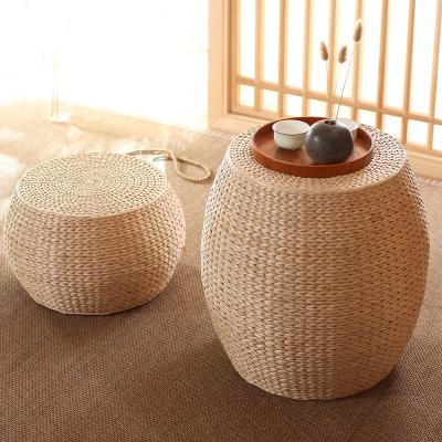 China Southwestern Straw Pier Changing Shoe Stool Tatami Round Stool Hallway Ottoman Furniture For Home Handmade - Woven Bedroom Rattan Chair Modernity for sale