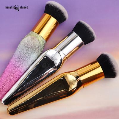 China Kabuki High Quality Makeup Scepter Gold Face Gold Scepter Private Label Private Label Foundation Single Liquid Flat Brush for sale