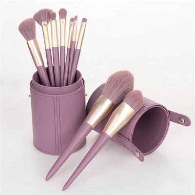 China Face BEAUTY PLANET makeup and tools 2 in mascara Makeup Brushes 9 Pcs Korean Women Custom Logo Eye Lashes Brush Purple Makeup Brush Set for sale