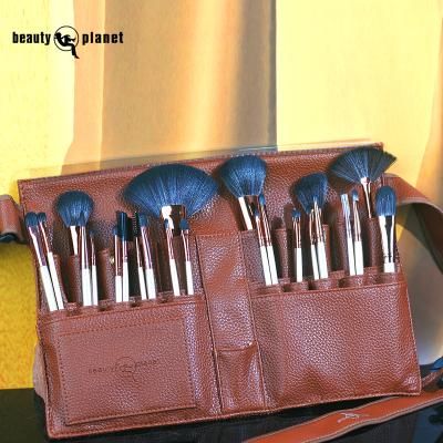 China Custom Face Beauty Planet Logo Makeup Brush Set 24Pcs Private Label Base Brush With Make Up Waist Bag Makeup Tool Kits for sale