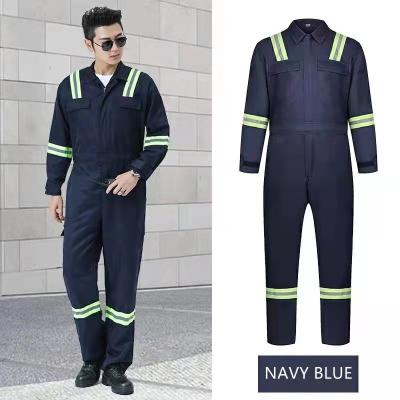 China Professional Working Uniform Reflective Safety Coverall Anti-Shrink Workwear Overall Working Clothes Custom Logo for sale