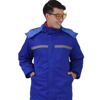 China 2021 Factory Directly Workable Zipper Safety Warm Winter Jacket Men's Workable Men With Reflective Branding for sale