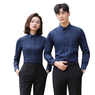 China 2021 Hot Sale Classic Collar Shirt Men's Anti-pilling Shirt Women's Shirt for sale