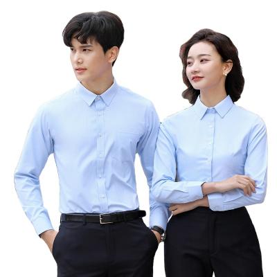 China 2021 Hot Sale Classic Collar Shirt Men's Anti-pilling Shirt Women's Shirt for sale