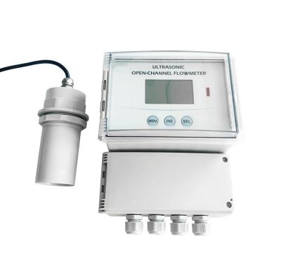 China Parshall Flume Open Channel Ultrasonic Flow Meter with 24VDC Power Supply Te koop