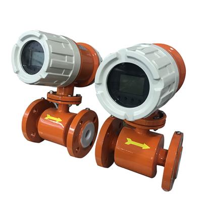 China DN100 Dirty Water Electromagnetic Flow Meter 4-20mA Output Magnetic Flow Transmitter for sale