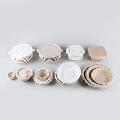 China Various Size Food Grade Paper Box Food Container Microwavable Disposable Biodegradable Disposable Salad Bowl for sale