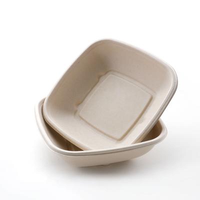 China Microwavable Disposable Biodegradable Sugarcane Takeaway Food Dessert Bowls for sale