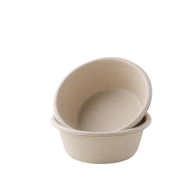 China New Design Microwavable Custom Round Disposable Fast Food Paper Box Food Container Sauce Cup With Lid for sale