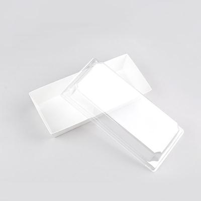 China Recyclable Custom Logo White Cardboard Dessert Box Packaging Paper Box For Food for sale