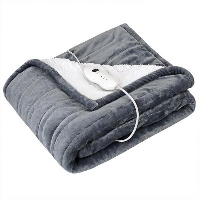 China Anti Dust Mite 220V Sherpa Washable Heated Electric Hug Blanket for sale