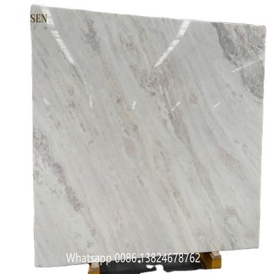 China Shiny White Marble Marmor Nero Margiua Marble China Silky Milk White Modern Marble With White Veins Sale Stone Cross Customized for sale