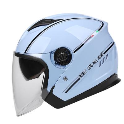 China Half Face Helmet New 3/4 Half Helmet Motorcycle Scooter Double Anti-fog Mirror Manufacturers Wholesale Motorcycle Helmets for sale