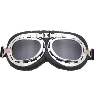 China Retro leather goggles Good quality motorcycle goggles leather retro goggles for sale