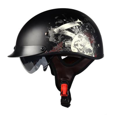 China Full Face motorcycle helmet Wholesale Retro Style Electric Vehicle  Riding Motorcycle Helmets Outside Sports Unisex Summer Safety Helmet With Decals for sale