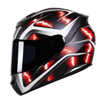 China Full face Helmets OEM Hard ABS Shell Full face Outside Sport Protection  Riding Helmet Single Len Racing Motorcycle Helmets for sale