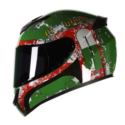 China Full face Helmets Factory Cheap  Carton Full Seaso ABS Shell Full face Riding Helmet Single Len Motorcycle Helmets For Man for sale