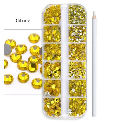 China Nail Art DIY 3D Nail Art Rhinestones Decorations Crystal Non HotFix Rhinestones for sale