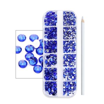 China Nail Art DIY Nail Art DIY Nail Art Nail Gems AB Rhinestones Gems Stones Kit with Storage Organizer for Bright Design Holiday for sale