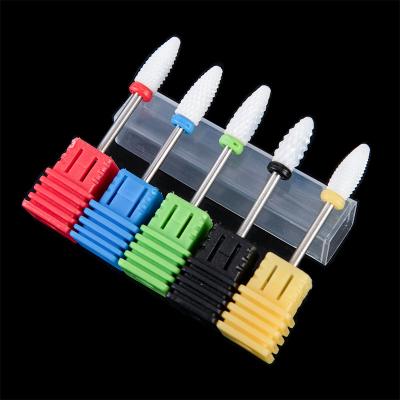 China Nail Drill Bit Ceramic Nail Drill Bit For Electric Nail Art Equipment Accessory Manicure Drills Machine Milling Cutter Nail Files Buffer for sale