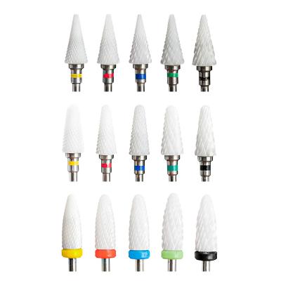 China Dia Ceramic Nail Drill Bit Standard Nail Drill Morden Style Set Ceramic Nail Drill Bit For Manicure Pedicure Tools for sale