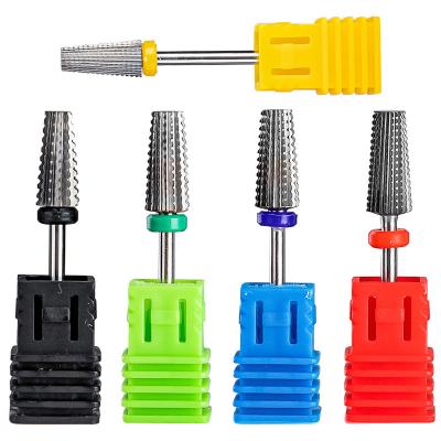 China Nail Drill 1pcs Carbide Nail Drill Bit Burr Apparatus Electric Pedicure Tools Nail Files Bits Manicure Drills Milling Cutter for sale