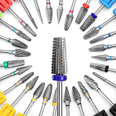 China Nail Drill Tungsten Carbide Nail Drill Bit Milling Cutter For Nail Art Equipment Accessory Tools Manicure Pedicure Nail Files Buffer for sale