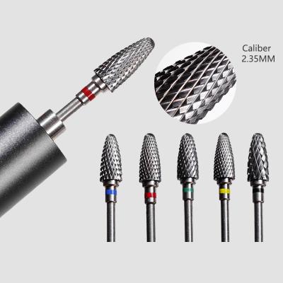 China Nail Drill Manicure Accessories Bit Professional Tungsten Carbide Diamond Carbide Nail Drill Bits Remove Gel Acrylics Nails Machine for sale