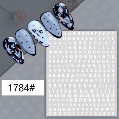 China Stickers on New 26 1Pcs Alphabet 3D Number Nails Roman English Roman English Letter Art Decal Sticker Word Small Self Adhesive Nail Tattoos Decal Stickers for sale