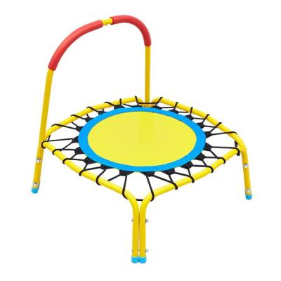 China Hot Popular Good Quality Indoor Gymnastics Bed Small Kid Jumping Home Non-slip Around Handle Mini Trampoline Manufacturers Kid With for sale