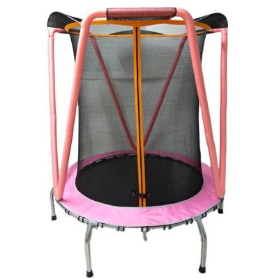 China High Quality Best Price Fitness Rebounder Kids Non-slip Around Mini Child Indoor Trampoline Bed With Safety Fence Net for sale