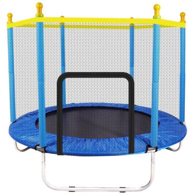 China Competitive Price Delivery Children Jumping Bed Kids Trampoline Quick Solid Color Non-slip Trampoline With Net for sale