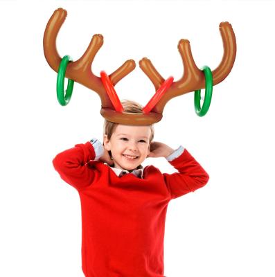 China Christmas Party 11 Piece Christmas Reindeer Ring Toss Game Set Inflatable Ring Toss Game For Christmas Party Supplies for sale