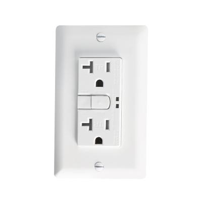 China Self Test Commercial 15A GFCI GFCI Outlet Receptacle With LED Indicator Tamper Resistant, Weather Resistant Decorative Wallplate Included for sale