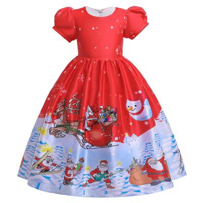 China High Breathable Cost Effective Colorful Kids Christmas Dress Girl's Red Dress for sale