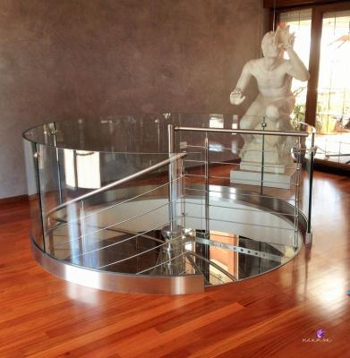 China modern interior modern glass spiral staircases for sale