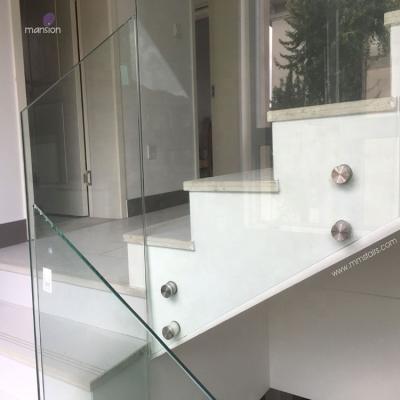 China Modern interior glass balustrade (stair railings) for sale