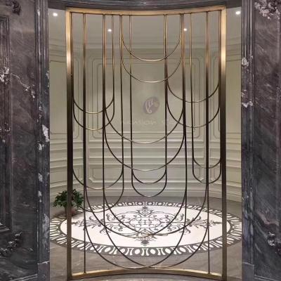 China Mediterranean Decorative Plated Metal Screen Room Divider for sale