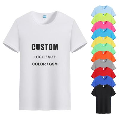 China Anti-Shrink Plain Sublimation Printed T Shirts 100 Polyester  Running T Shirts for sale