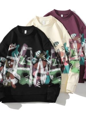 China Men Clothes Custom Oversized Sublimation Print Sweater Anti Wrinkle for sale