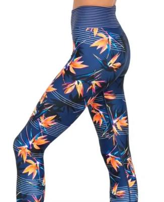 China High Waisted Custom Printed Leggings Sublimated Tights Breathable Te koop