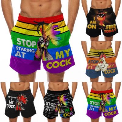 China OEM Service Custom Printed Beach Pants Polyester Swim Trunks Quick Dry For Men for sale