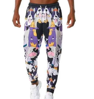 China Mens Custom Logo Breathable Sublimation Jogging Pants Elastic Waistband for sale