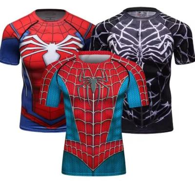 China Short Sleeve Sublimation Bjj Compression Shirt MMA Wear Cosplay Superhero Clothing for sale