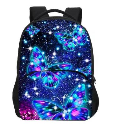 China Durable Fashion Butterfly Custom Printed Backpacks 13 Liters Waterproof for sale