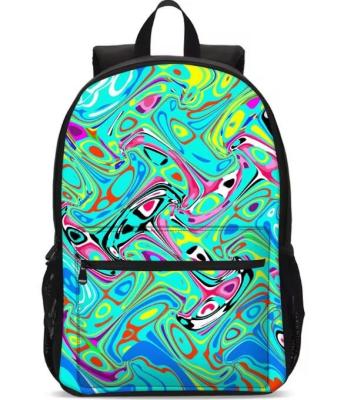 China Large Capacity Waterproof  Custom Printed Backpacks School For Teenagers for sale